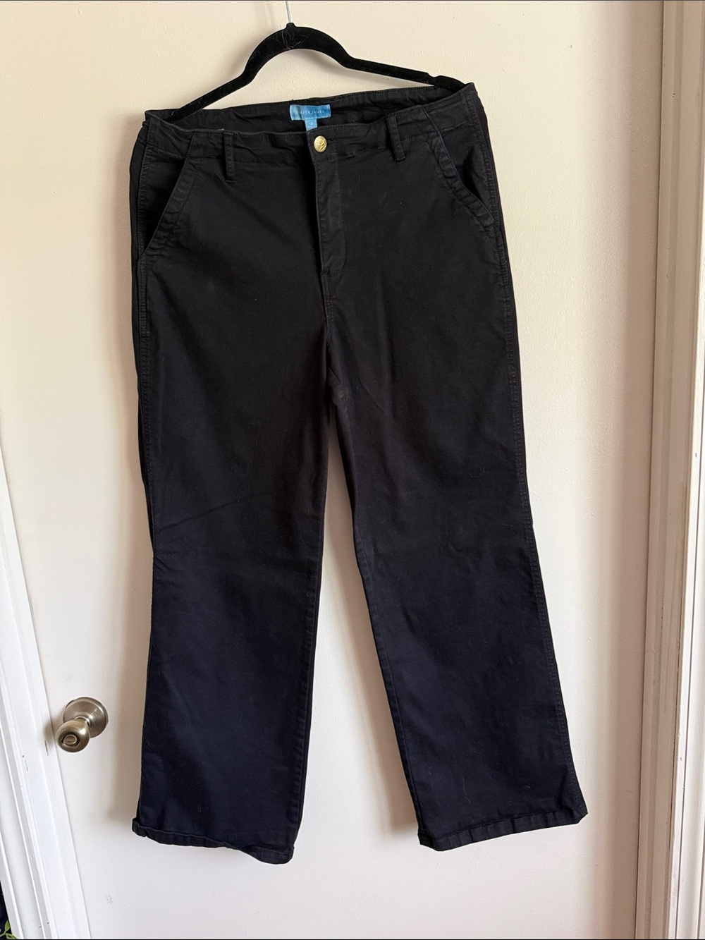 Draper James Black Wide Leg Pants size 12